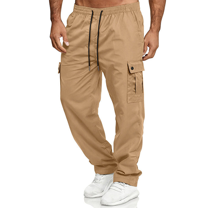 Men Cargo Workwear Pants Loose Fit Outdoor Utility Wear