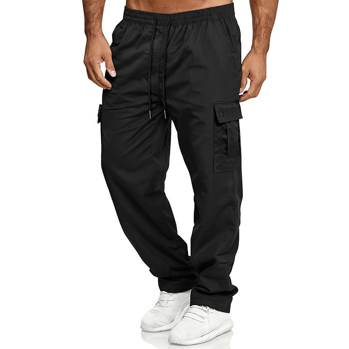 Men Cargo Workwear Pants Loose Fit Outdoor Utility Wear