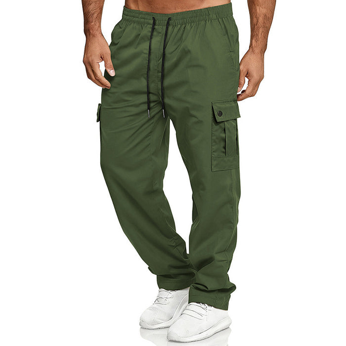 Men Cargo Workwear Pants Loose Fit Outdoor Utility Wear