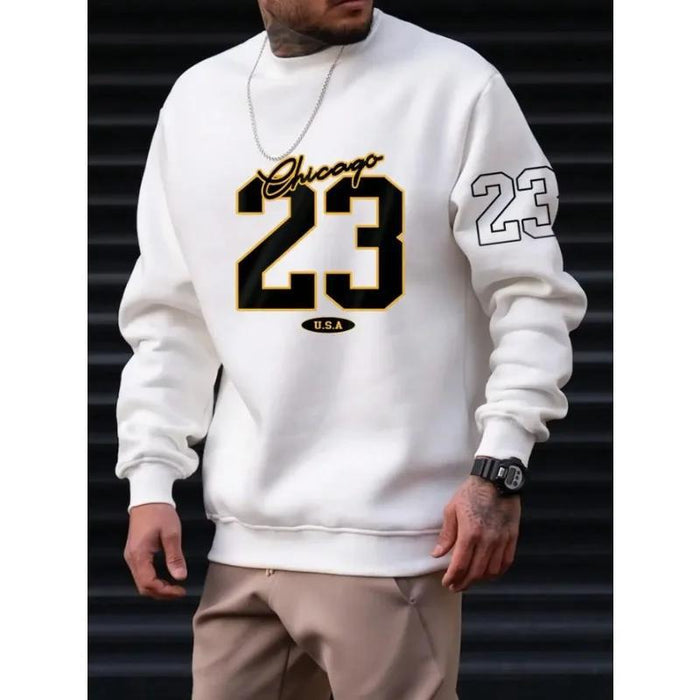 men fleece sweatsuit set outfit styled with sneakers street context