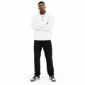 Men's corduroy sweatshirt with stand collar, zipper detail, long sleeves and relaxed fit shown from the front for daily wear.
