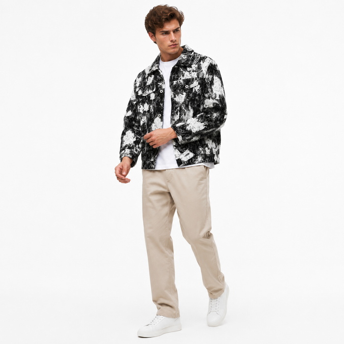 Relaxed-fit jacket for men made with durable fabric and neat seam detailing for everyday wear.