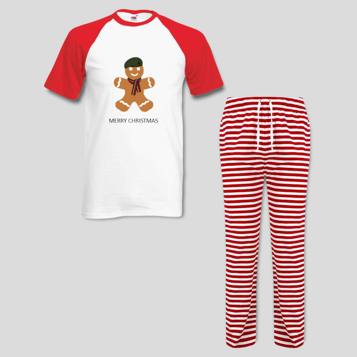 Mens Royal Marines Gingerbread Christmas Pyjamas