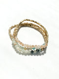 Mercy beaded bracelet, blue beads