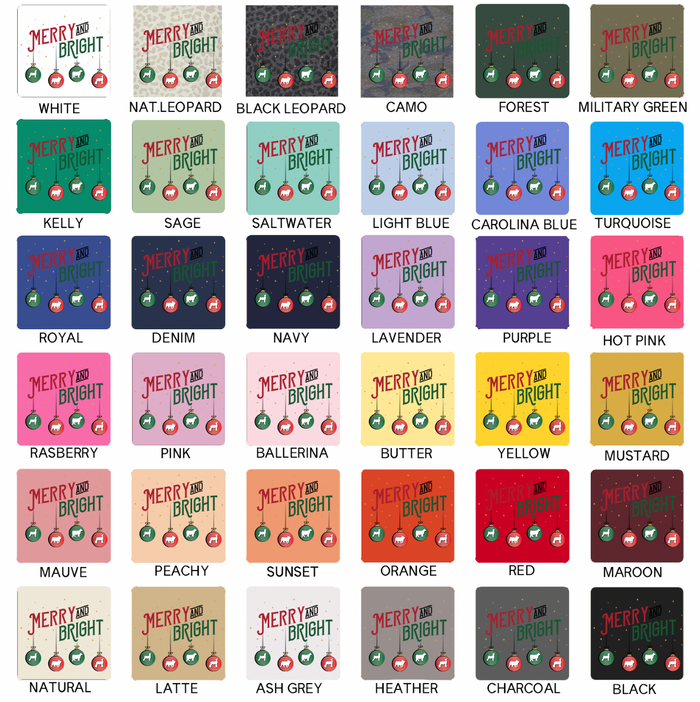 Merry and Bright Christmas Animals– Infant/Toddler/Youth