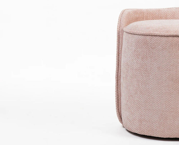 Mesa Cotton Pouffe Stool Furniselan Pink