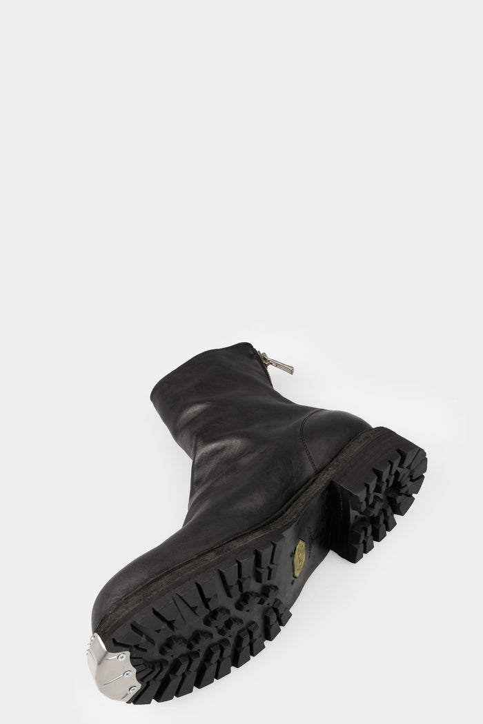 Guidi | Metal clad back zip boots | GR06VB / Black stitching