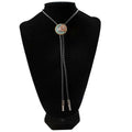 M&F Turquoise Stone Flower Bolo Tie