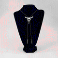 M&F Western Silver Steer Skull Bolo Tie