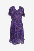 Michael of London Purple Floral  Dress