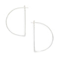 Minimal Hoop Earrings - Half Circle Half Moon