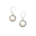 Mixed Metals Mini Caldera Earrings hammered dainty circles