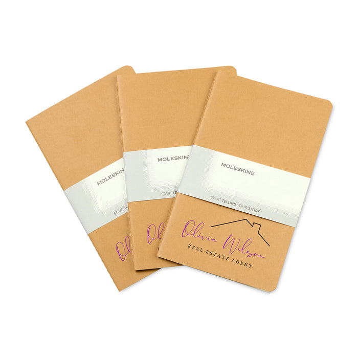 Moleskine® Large Cahier and GO Pen Gift Set