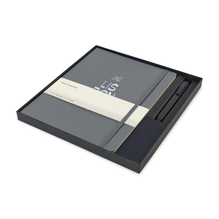 Moleskine® X-Large Notebook and GO Pen Gift Set