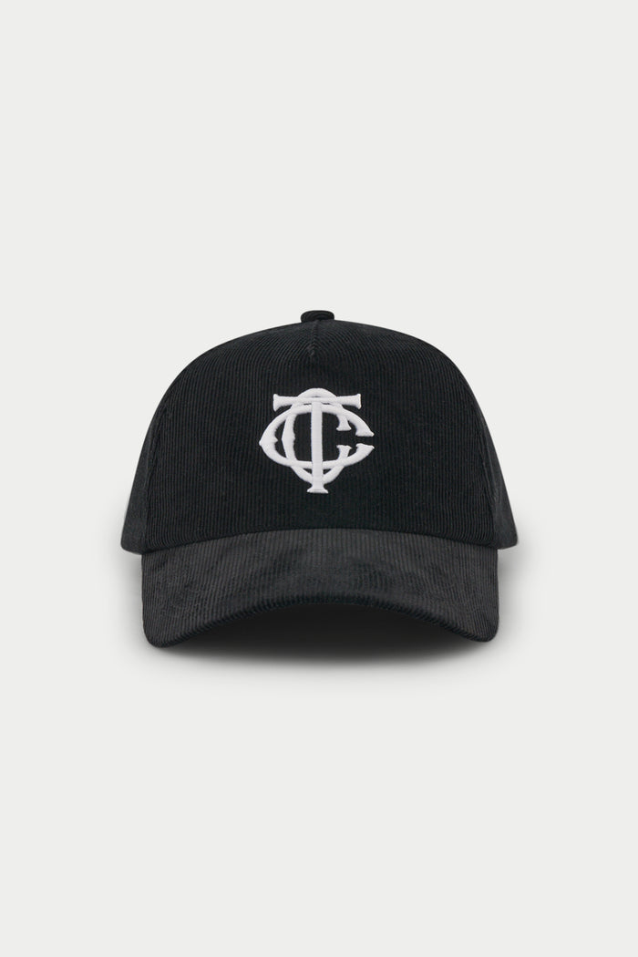 MONOGRAM CORD CAP - BLACK