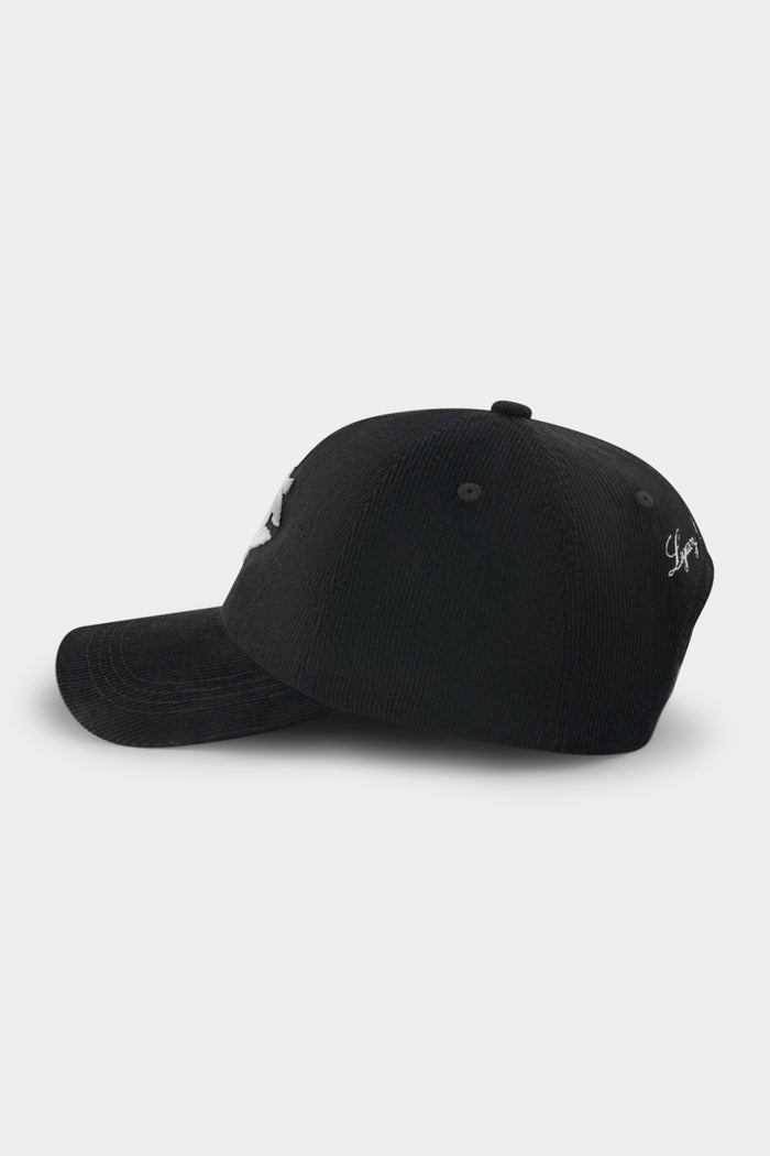 MONOGRAM CORD CAP - BLACK