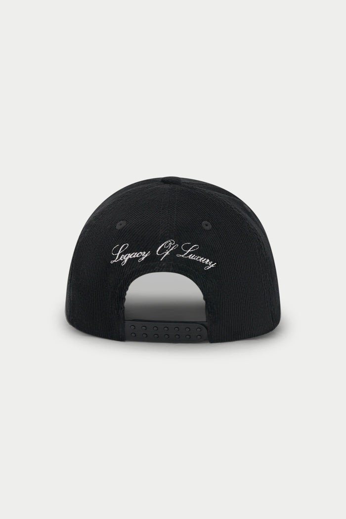 MONOGRAM CORD CAP - BLACK