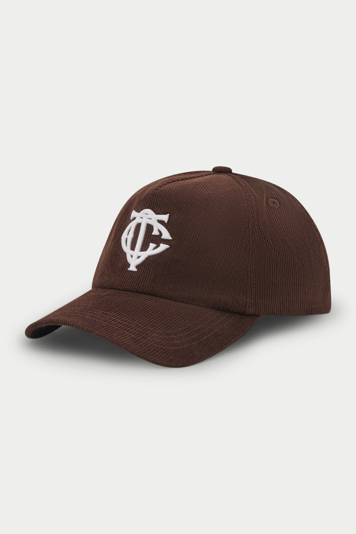 MONOGRAM CORD CAP - BROWN