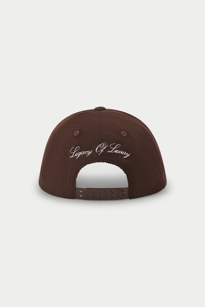 MONOGRAM CORD CAP - BROWN