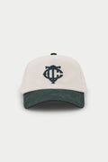 MONOGRAM CORD CAP - FOREST GREEN