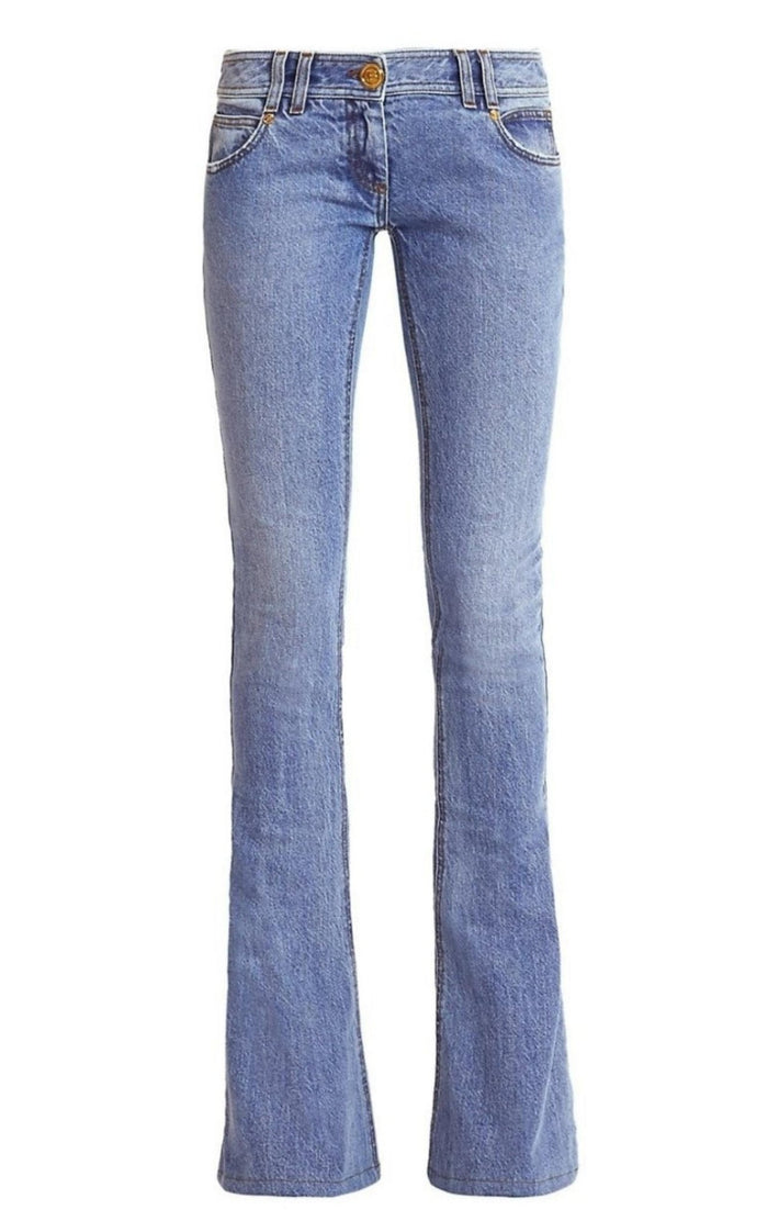 Balmain Monogram Low - Rise Jeans - Runway Catalog