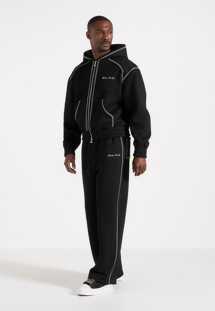 morgan-unisex-whipstitch-regular-joggers-black