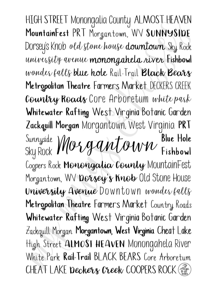 Morgantown, WV Spiral Notebook