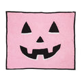 Mudpie- Pink Jack-O-Lantern Chenille Blanket #81000008