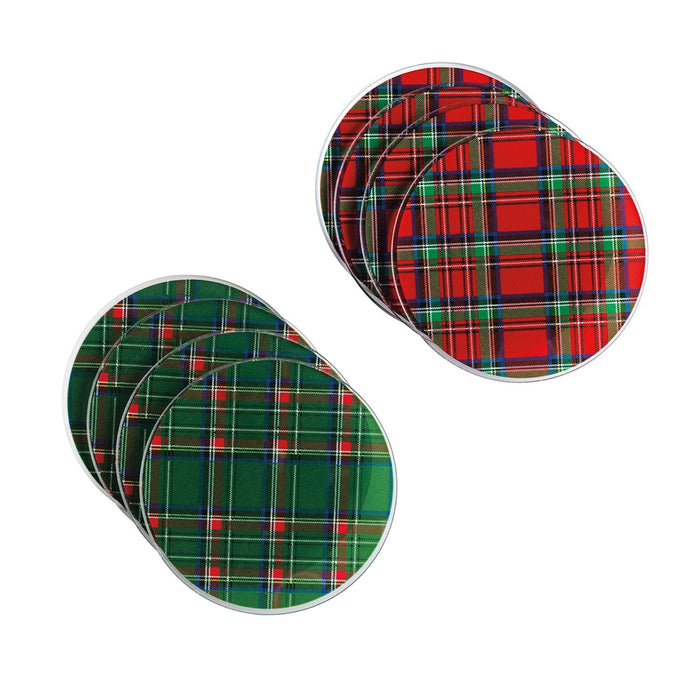 Mudpie- Tartan Coaster Sets #42500250