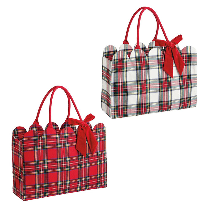Mudpie- Tartan Scallop Totes #82160140