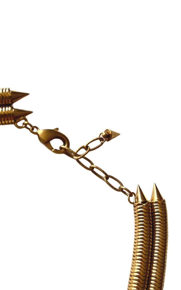 Ela Stone Multi Chain Spike Necklace - Runway Catalog