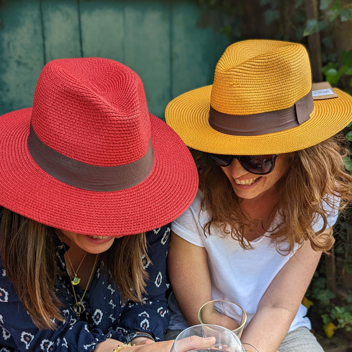 Mustard Panama Folding Hat (59cm)