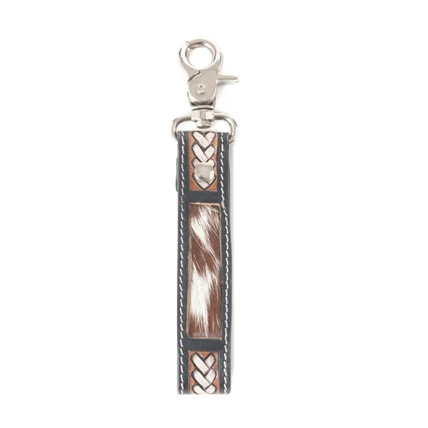 Myra Braided Buckle Hairon Key Fob