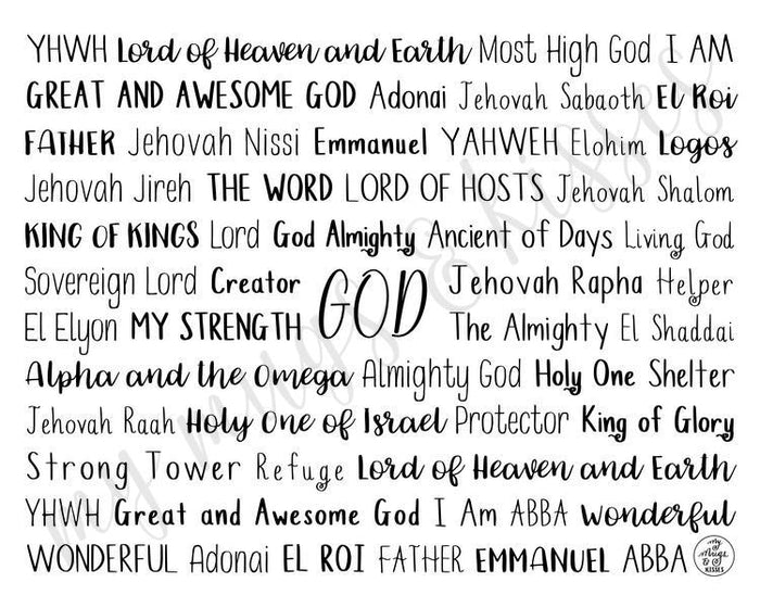 Names of God Digital Download