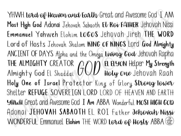 Names of God Tumbler
