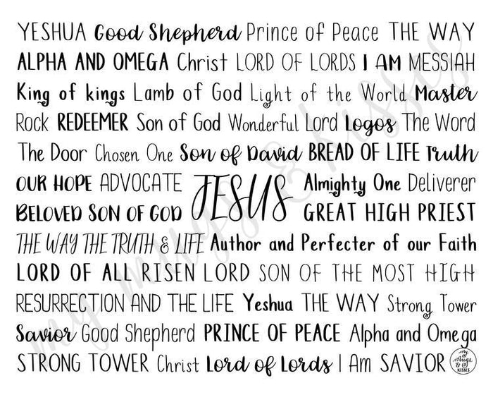 Names of Jesus Digital Download