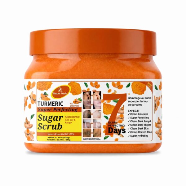 Nature Fresh #978 Turmeric Super Perfecting Sugar Scrub 22.93 oz / 650 g – Exfoliating Body Polish