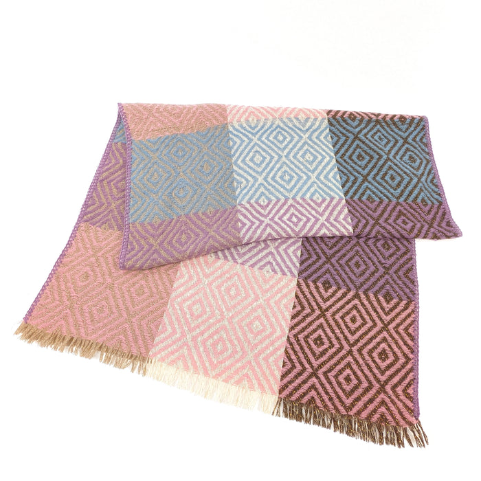 Nevsha - Sparkling Diamonds Blanket Scarf (65x180cm) - Pink/Purples