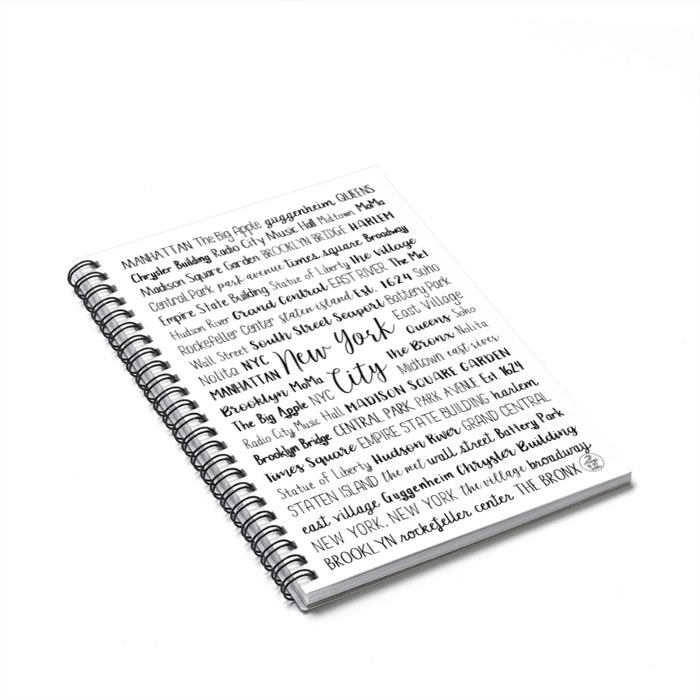 New York City, NY Spiral Notebook