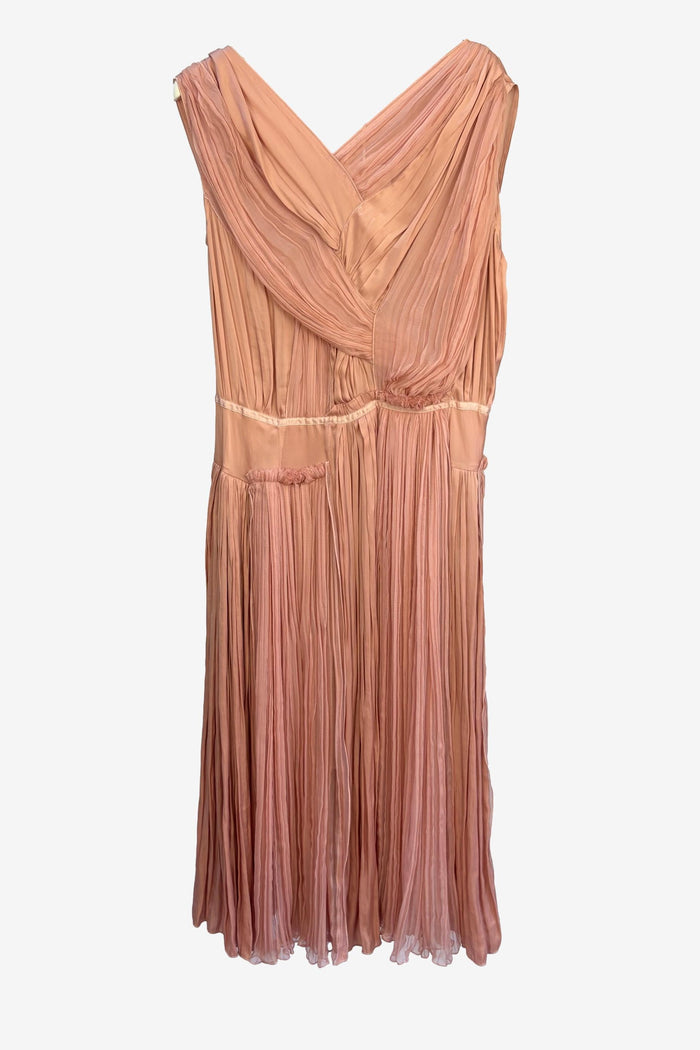 Nina Ricci Pink Draped silk dress