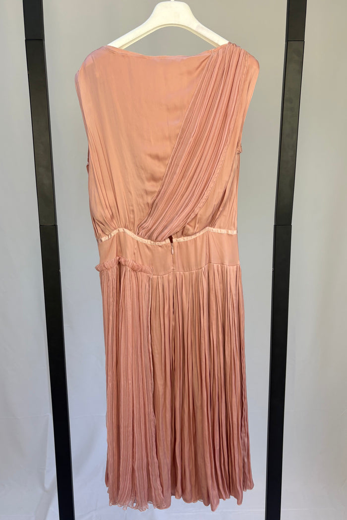 Nina Ricci Pink Draped silk dress