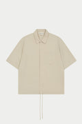 NYLON DRAWCORD SHIRT - STONE