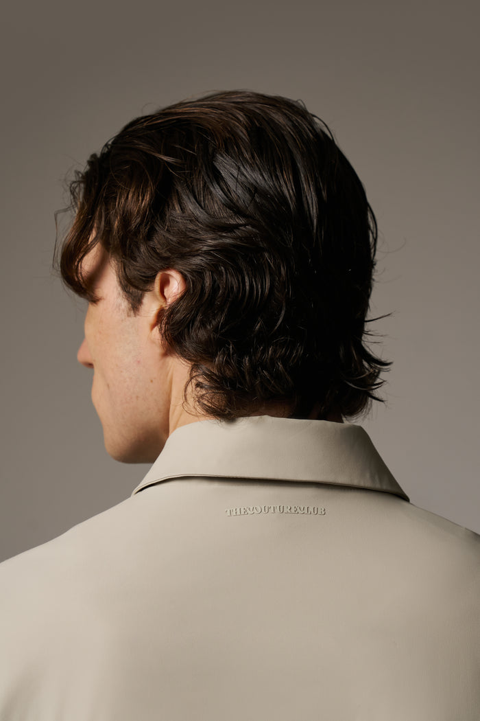 NYLON DRAWCORD SHIRT - STONE