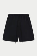 NYLON DRAWCORD SHORTS - BLACK