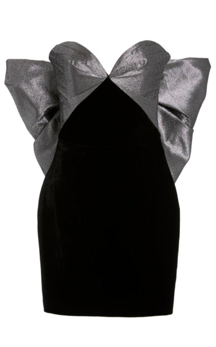 Rasario Off - The - Shoulder Bow Mini Dress - Runway Catalog