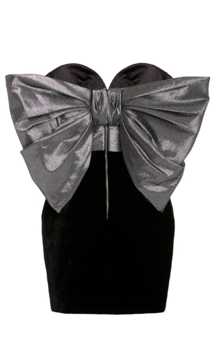Rasario Off - The - Shoulder Bow Mini Dress - Runway Catalog