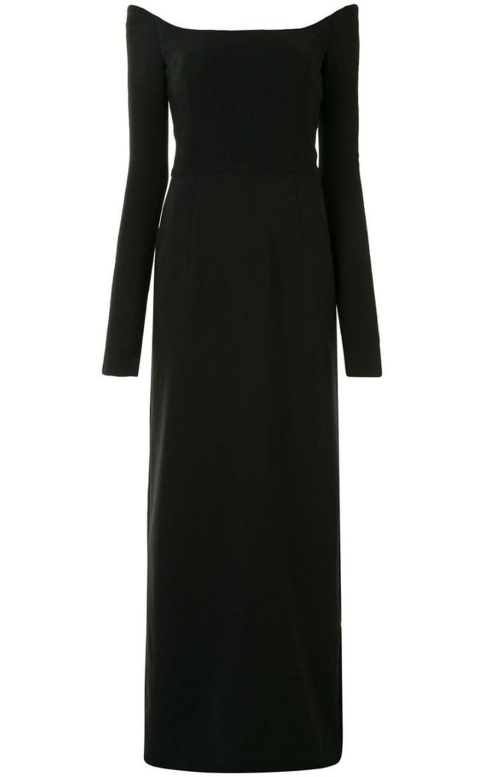 Carolina Herrera Off - the - shoulder Long - sleeve Dress - Runway Catalog