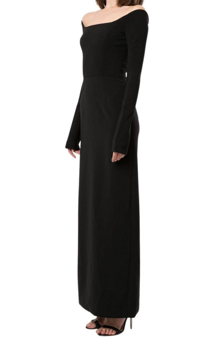 Carolina Herrera Off - the - shoulder Long - sleeve Dress - Runway Catalog