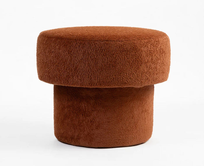 Offse Cotton Ottoman Rust Brown