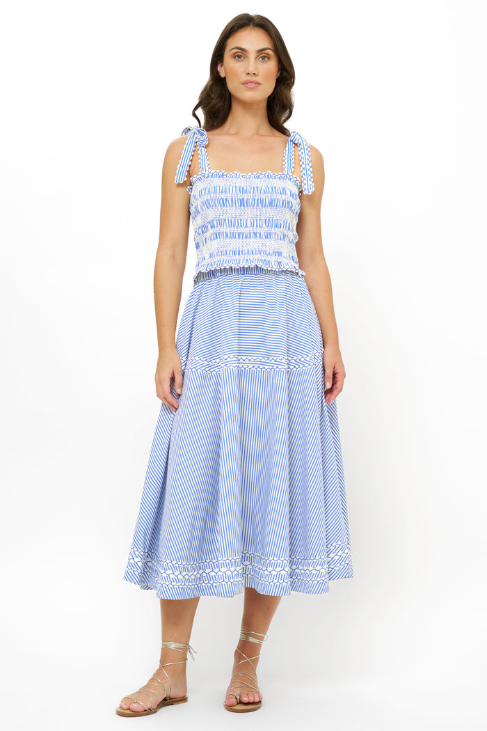 Olivia Skirt- Sconset Blue